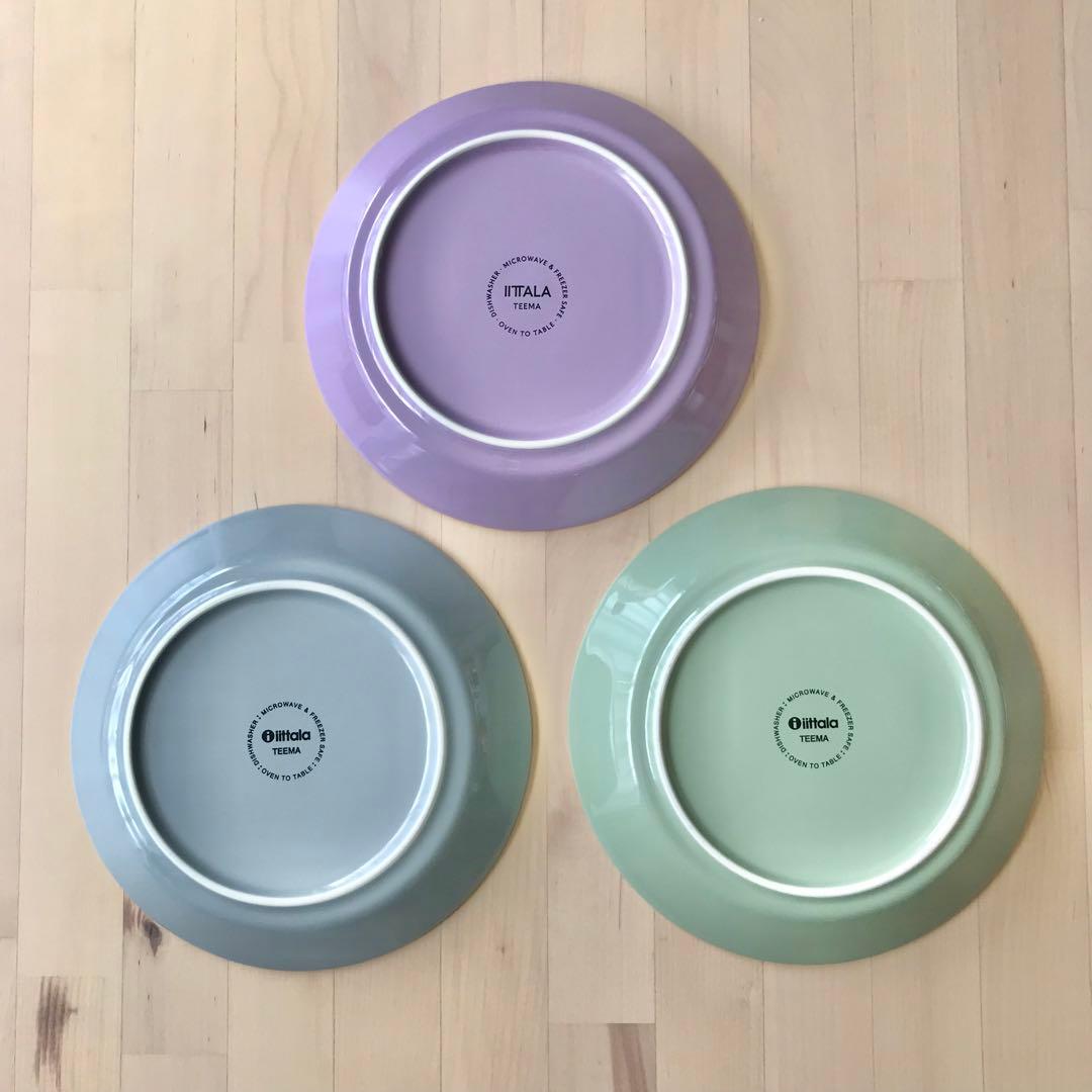 イッタラ　プレート　パールグレー　セラドングリーン　ライトライラック　17cm