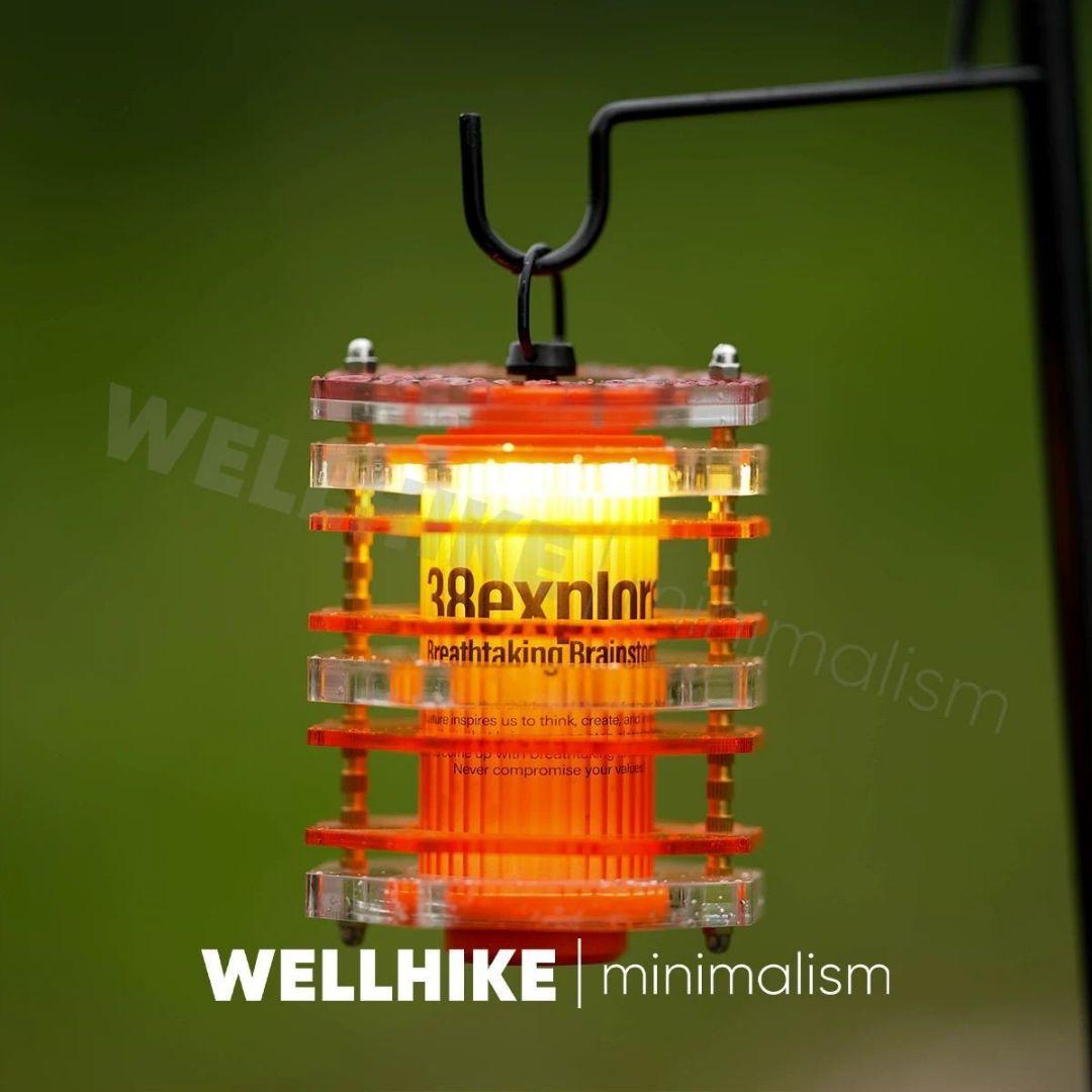 ​WELLHIKE ランタンシェード 八角積層 ゴールゼロ 38灯 アクリル