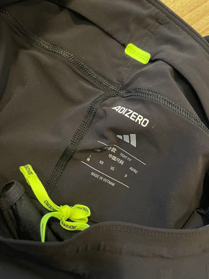 adidas アディゼロ　ランニング　ロングレギンス　M