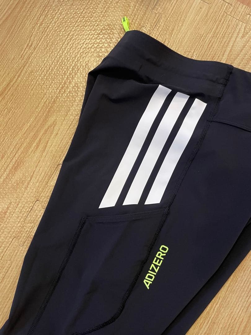 adidas アディゼロ　ランニング　ロングレギンス　M