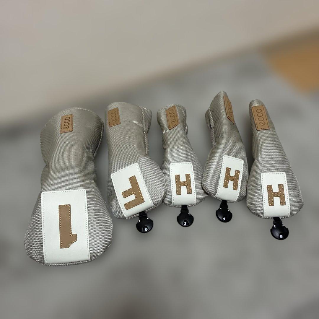 超美品‼️ ecco エコー　キャディバッグ　ヘッドカバー５個セット