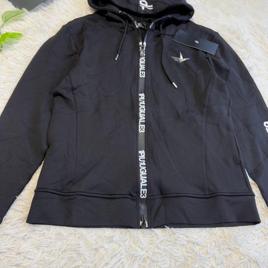 1PIU1UGUALE3 GOLF 新品✨ジップアップパーカー Ⅳ ブラック