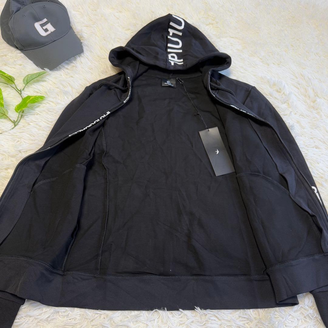 1PIU1UGUALE3 GOLF 新品✨ジップアップパーカー Ⅳ ブラック