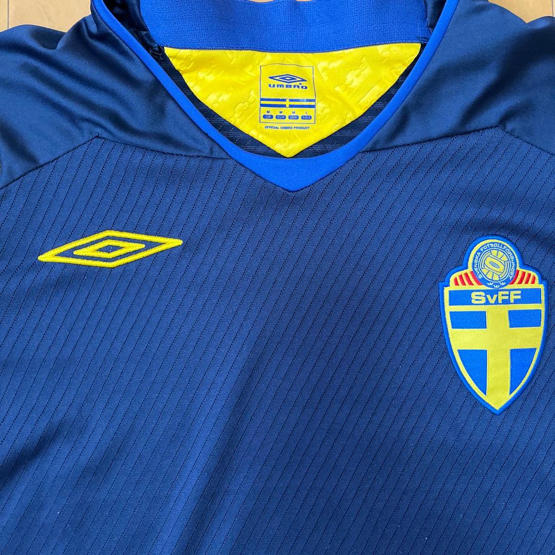 スウェーデン代表　ユニフォーム　アウェイ　umbro 08 ゲームシャツ