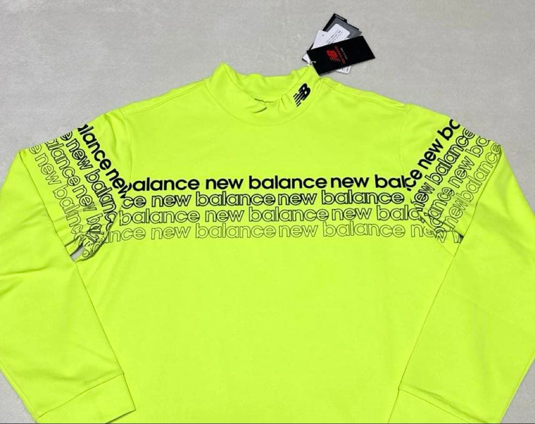 新品 ニューバランス ゴルフ メンズ モックネック 長袖XL 6 イエロー