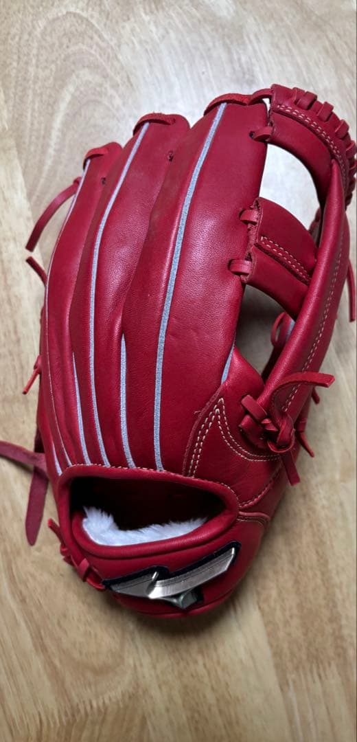 グローバルエリート赤 レザー 野球用グローブ