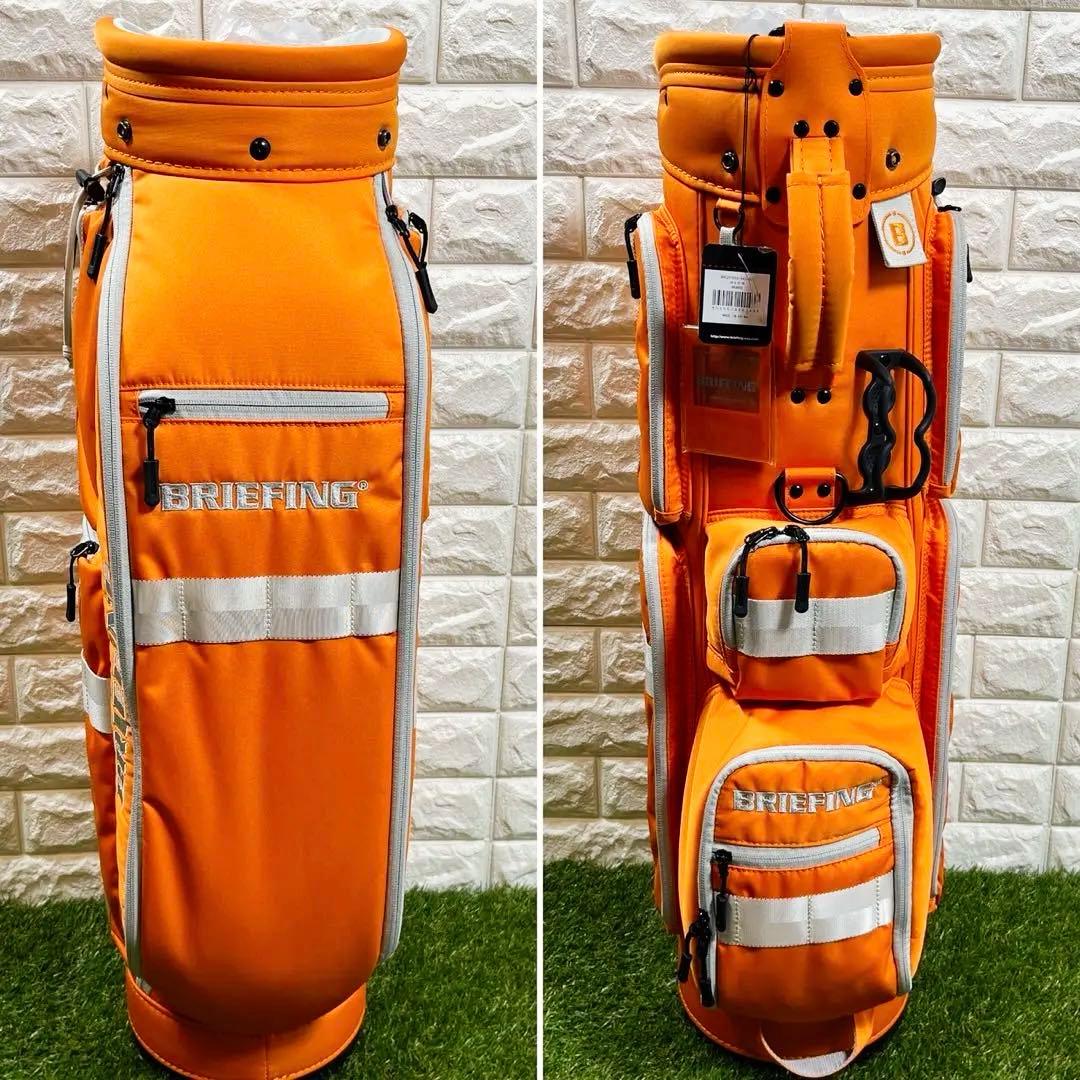 【新品】BRIEFING GOLF CR-6 オレンジ キャディバッグ 8.5型