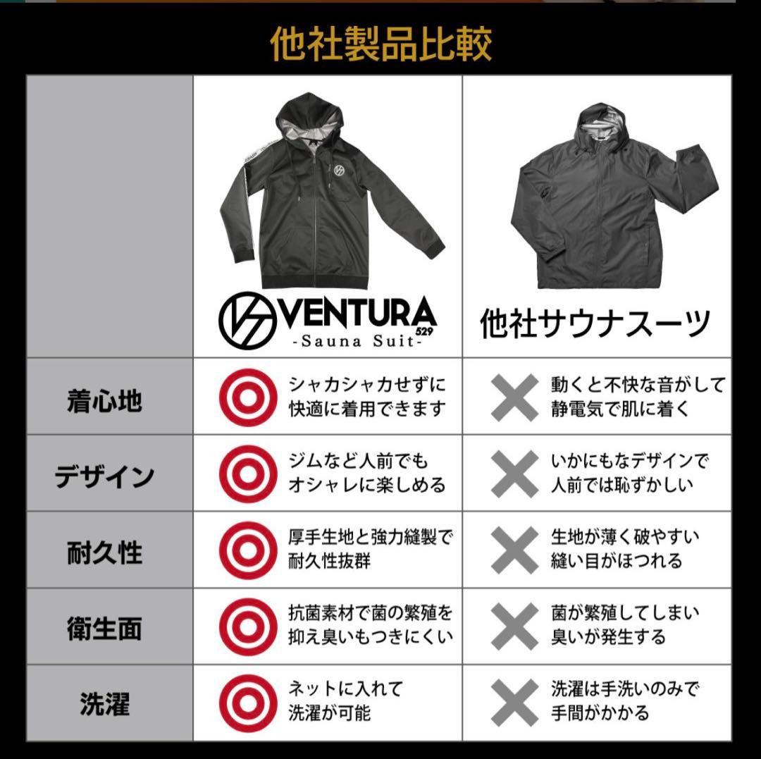 サウナスーツ VENTURA529 サイズM ホワイトライン