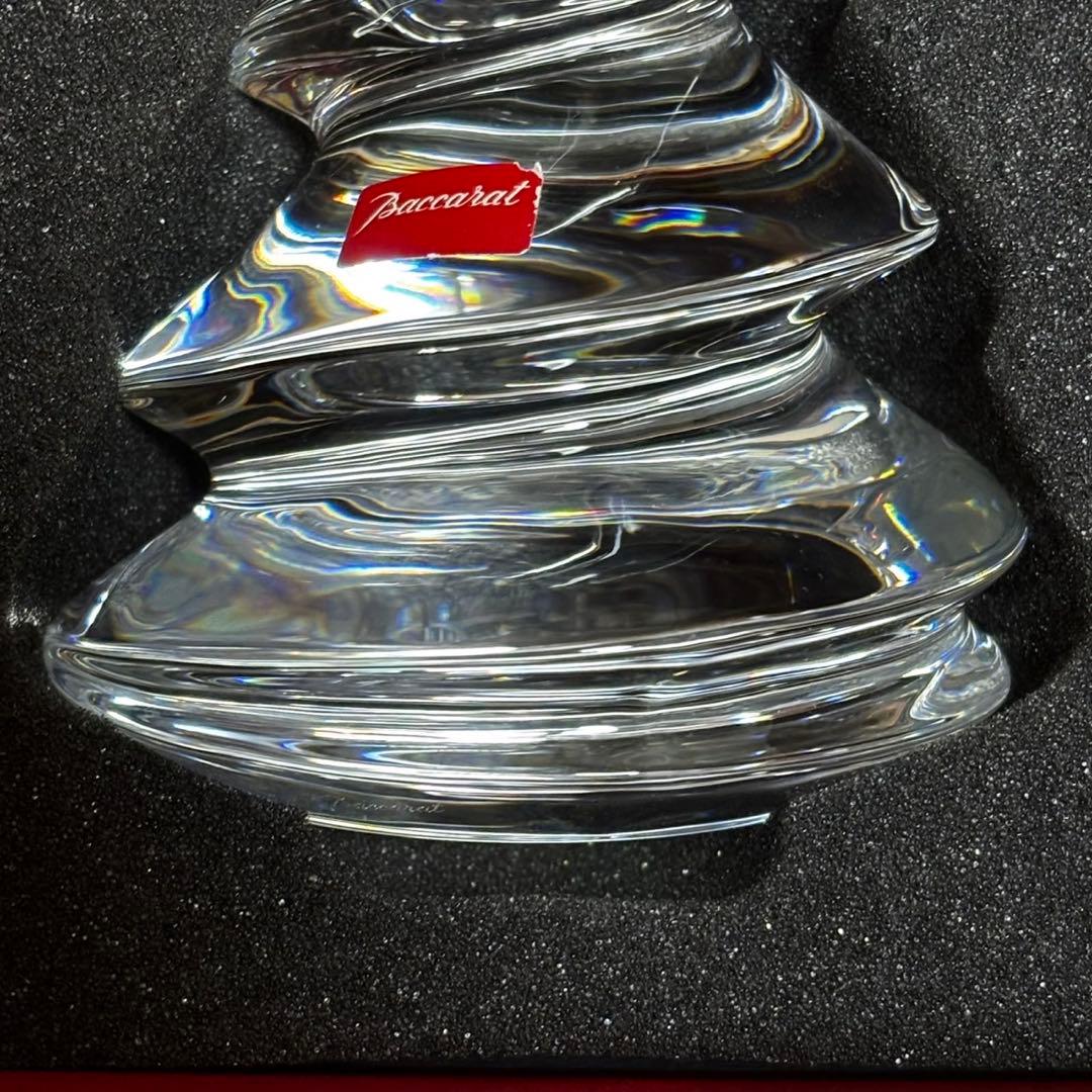 美品 希少 バカラ クリスタル クリスマスツリー オブジェ 置物 箱入