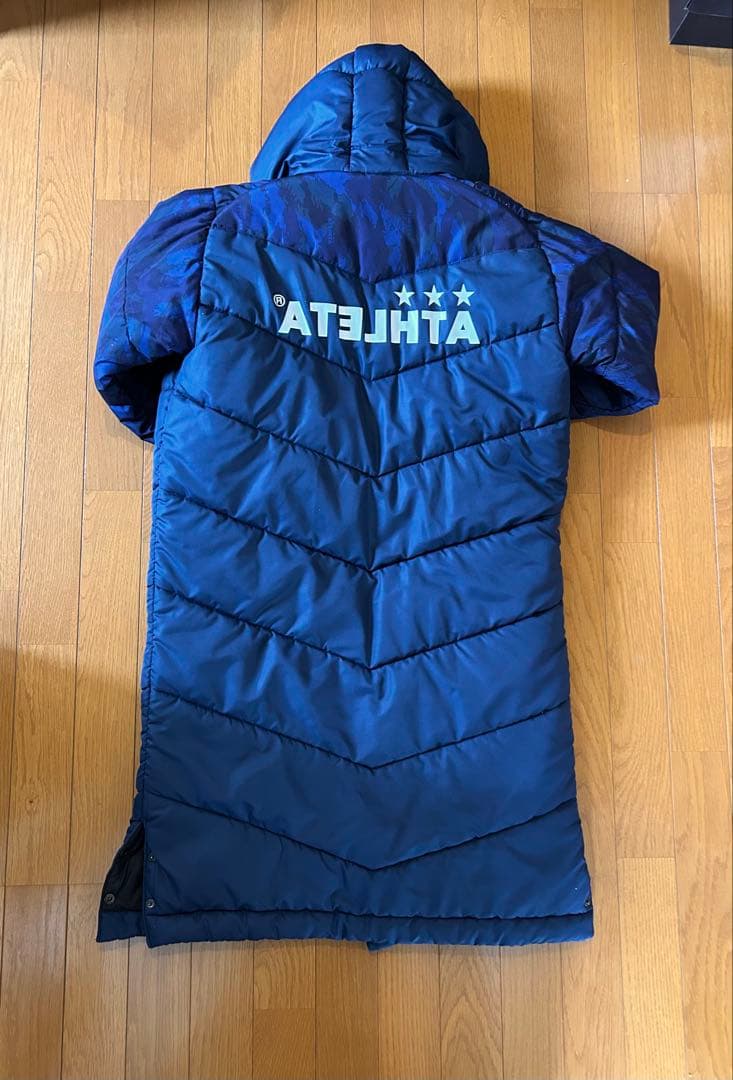 ATHLETA ネイビー キッズ ベンチコート フード付き