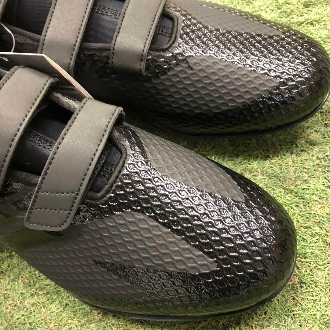 adidas スパイク 黒　金属　ベルト　27.０cm