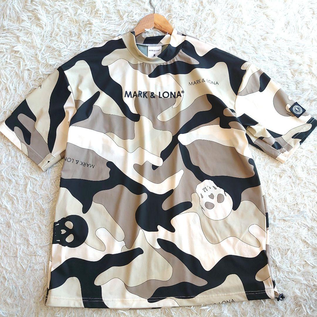 【美品】マークアンドロナ キムタク着用 カモフラ モックネックシャツ XL