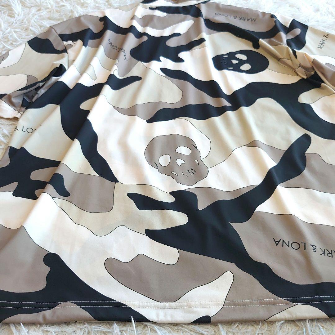 【美品】マークアンドロナ キムタク着用 カモフラ モックネックシャツ XL