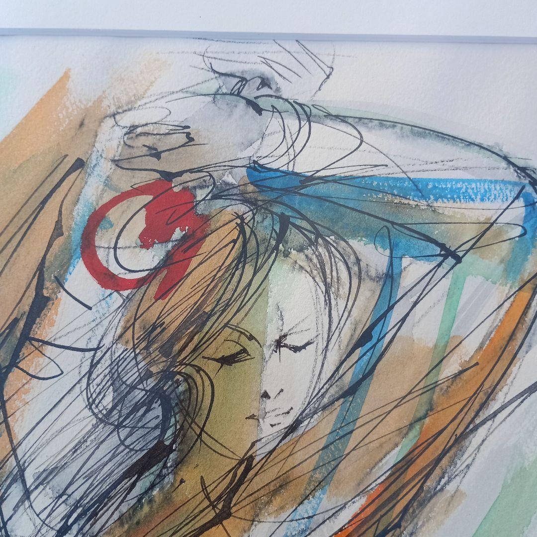 3516）頓宮隆輔　水彩画　「女性図」