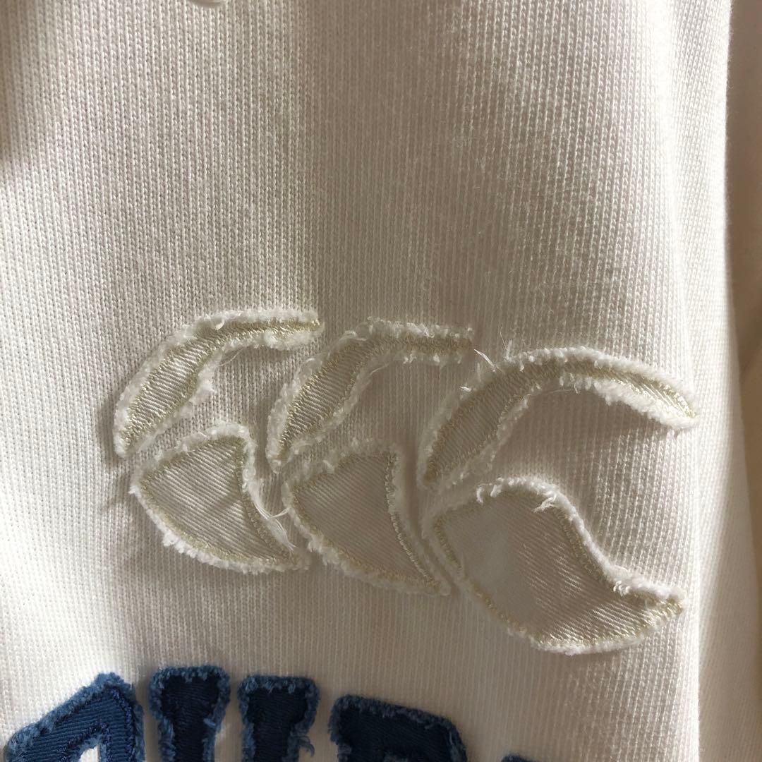 極上　CANterbury 刺繍ロゴ　長袖ポロシャツ XL ホワイト