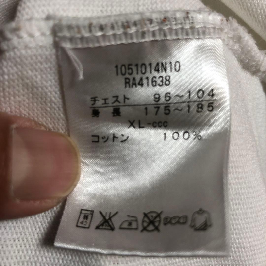 極上　CANterbury 刺繍ロゴ　長袖ポロシャツ XL ホワイト