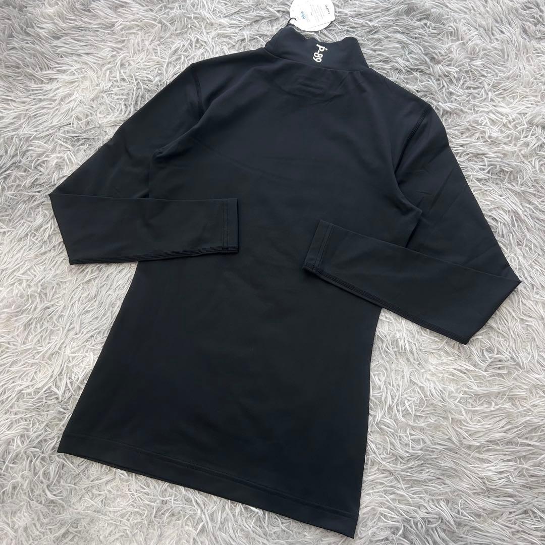 新品　パーリーゲイツ　モックネック　長袖シャツ　秋冬　ハイネック　ネイビー　0