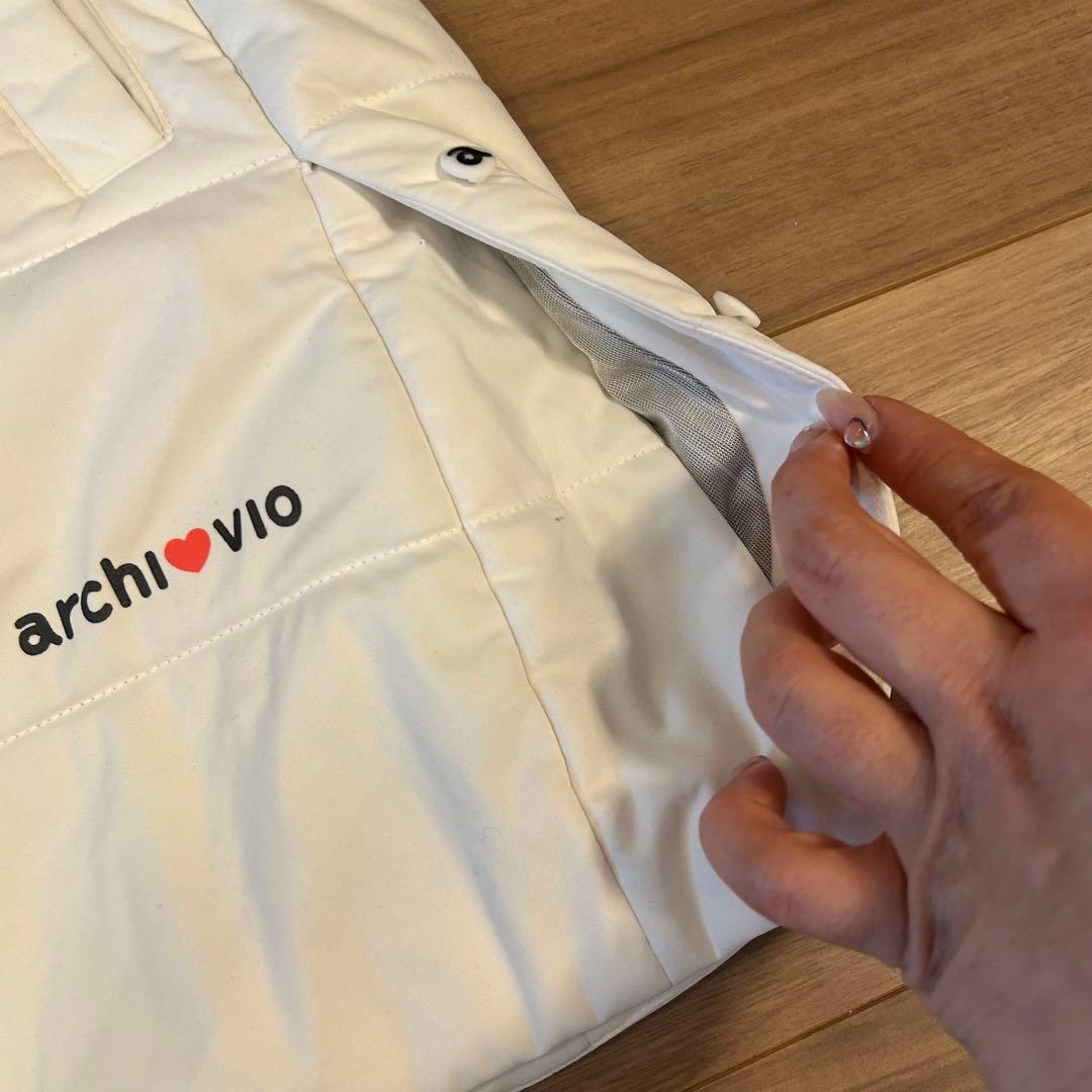 archivio ホワイトキルティングスカート　M 中綿スカート