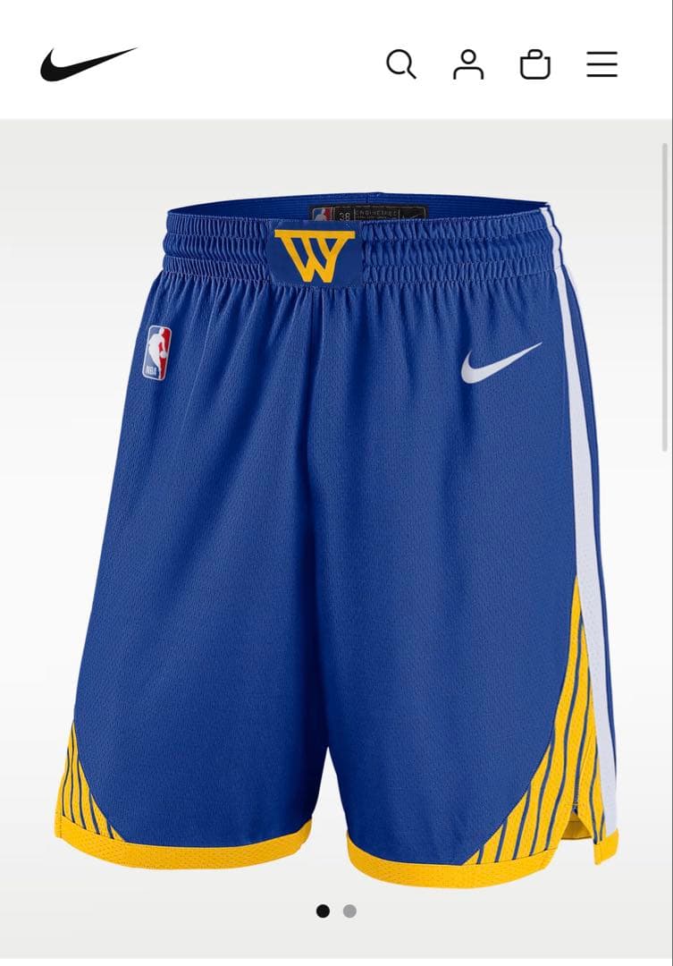 NIKE ゴールデンステート ウォリアーズ NBA レプリカ ショートパンツ