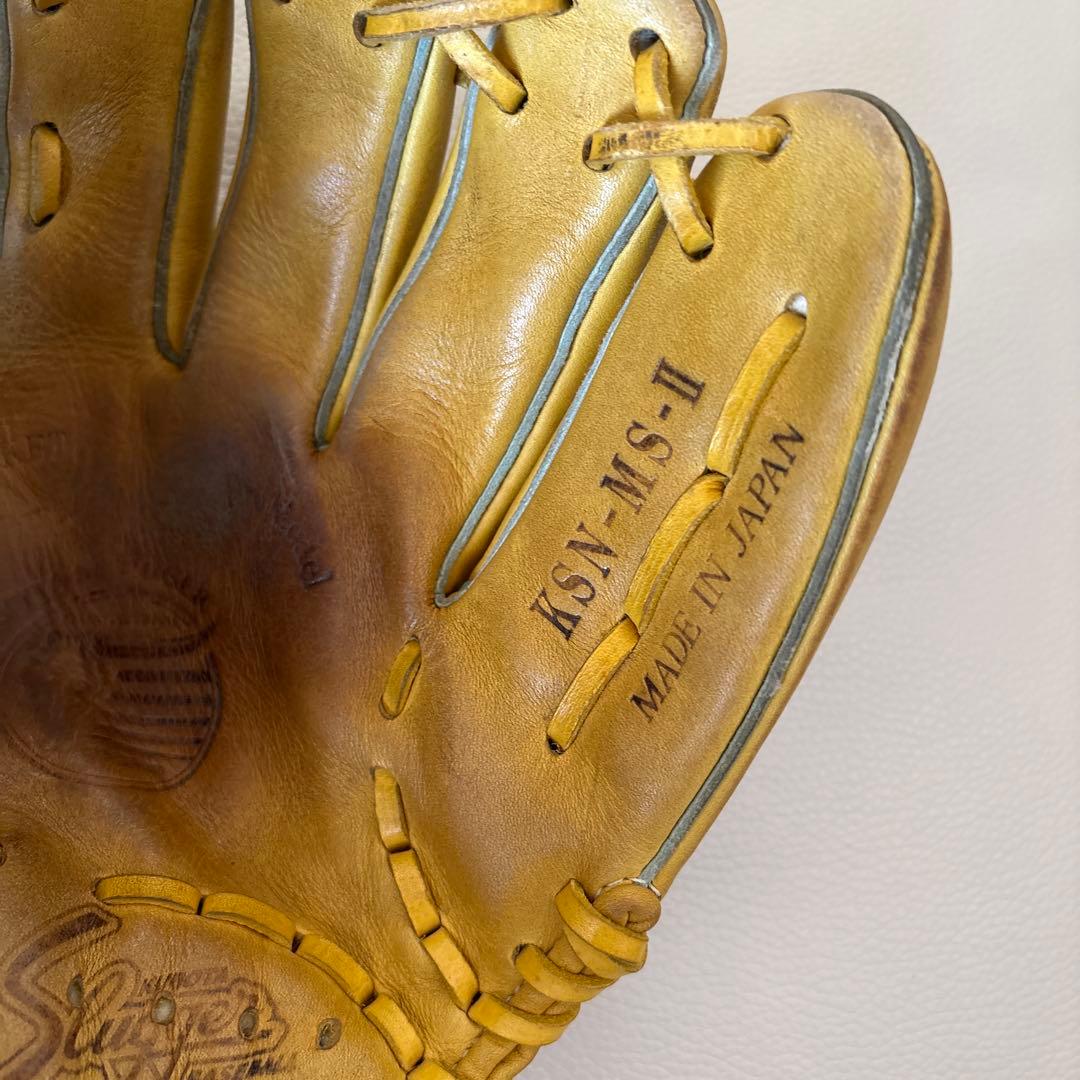 久保田スラッガー　軟式　内野手用グローブ　イエロー　グローブ袋付き