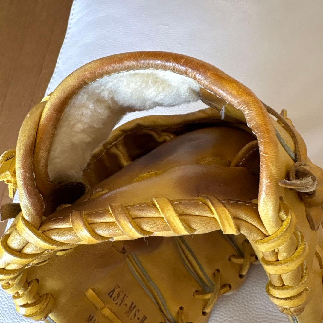 久保田スラッガー　軟式　内野手用グローブ　イエロー　グローブ袋付き