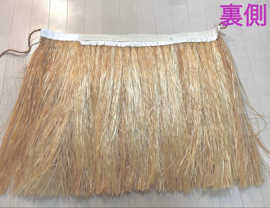 タヒチアンダンス　天然素材モレ　ロング　やや濃ベージュ(ナチュラル色)