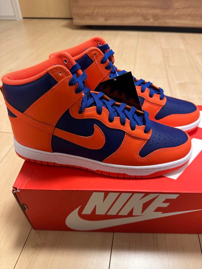 NIKE Dunk HI RETROオレンジ/ネイビー DD1399 800