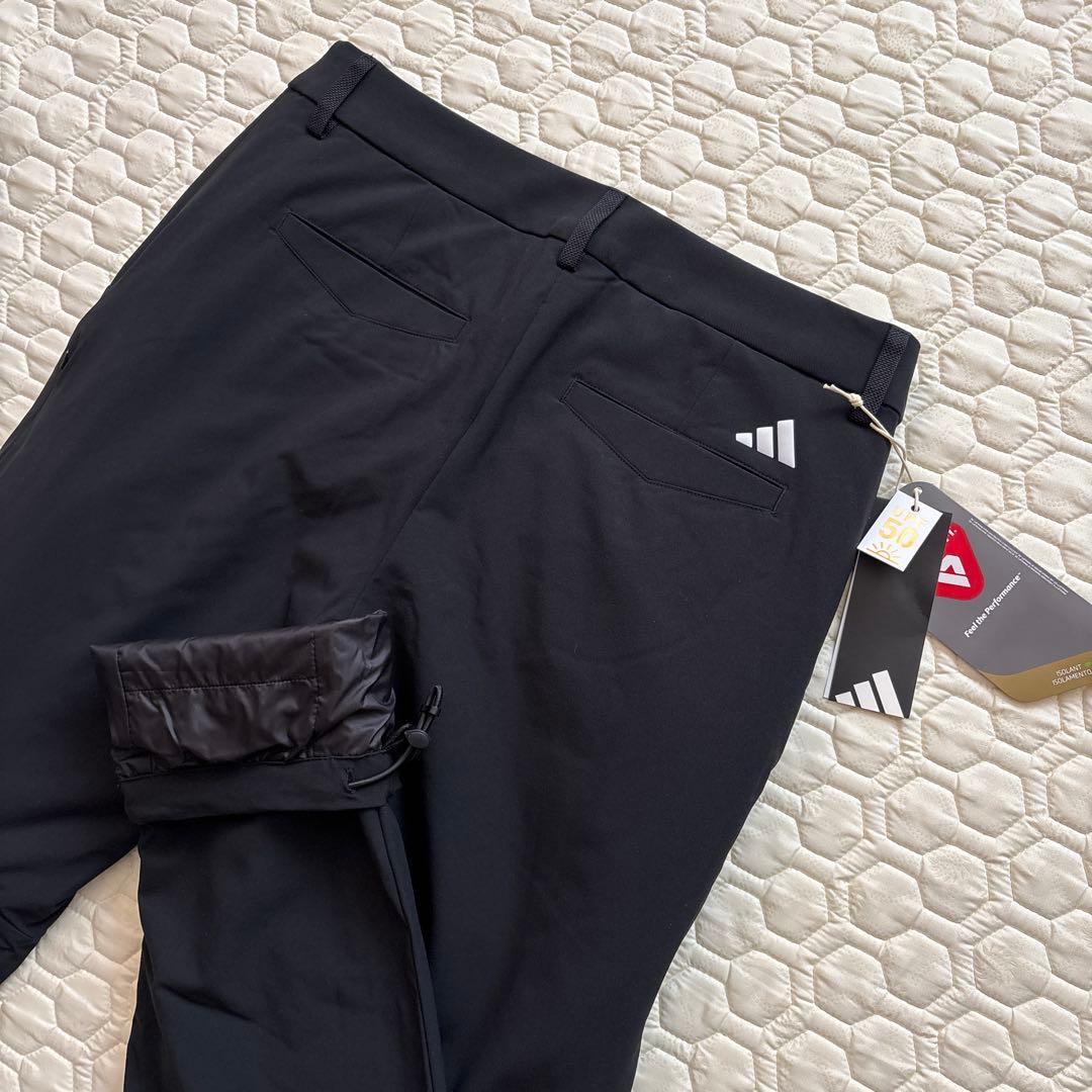 S新品26400円/アディダスゴルフ/レディース/中綿ストレッチパンツ/黒
