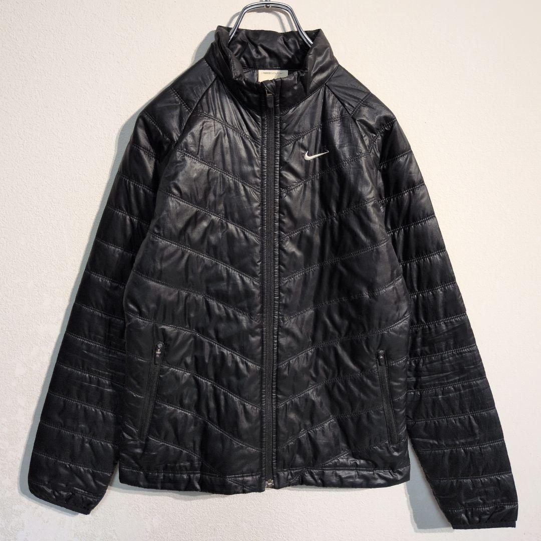 NIKE GOLF　中綿ジャケット　レディース M　黒　軽量　防寒　光沢