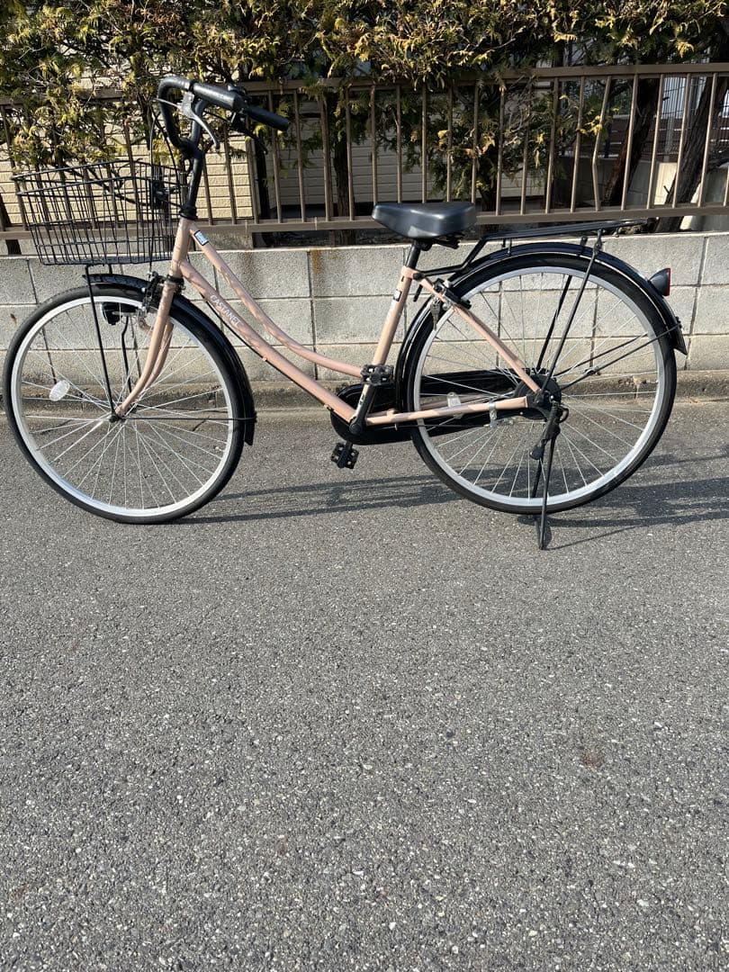 【神奈川県　川崎区　引き取り】ママチャリ 26インチ自転車 カゴ/鍵/ライト付