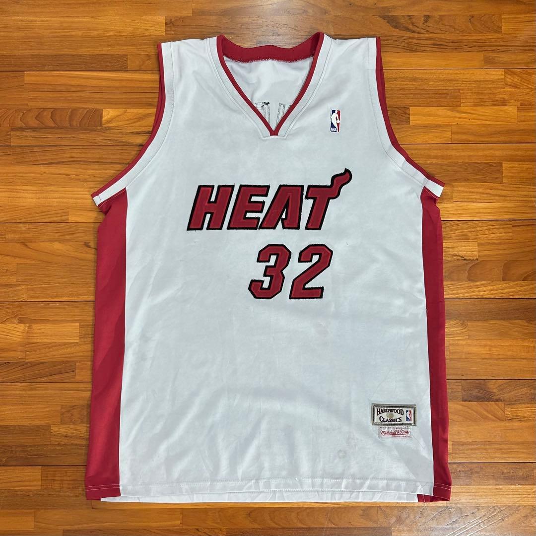 NBAヒートゲームシャツ肉厚M103シャック両面刺繍ワッペン4XLアメリカ古着