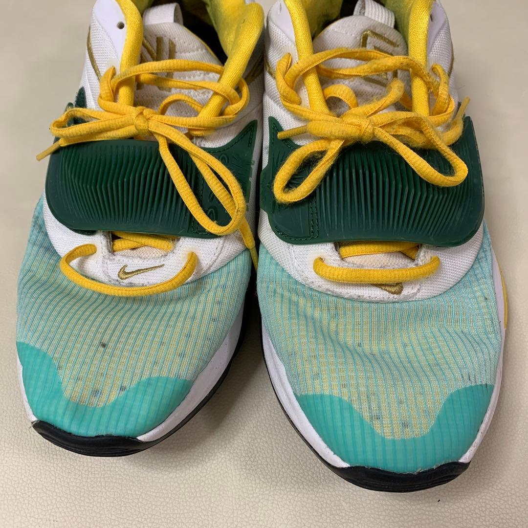 NIKE ナイキ バスケットボールシューズ ホワイト/グリーン/イエロー