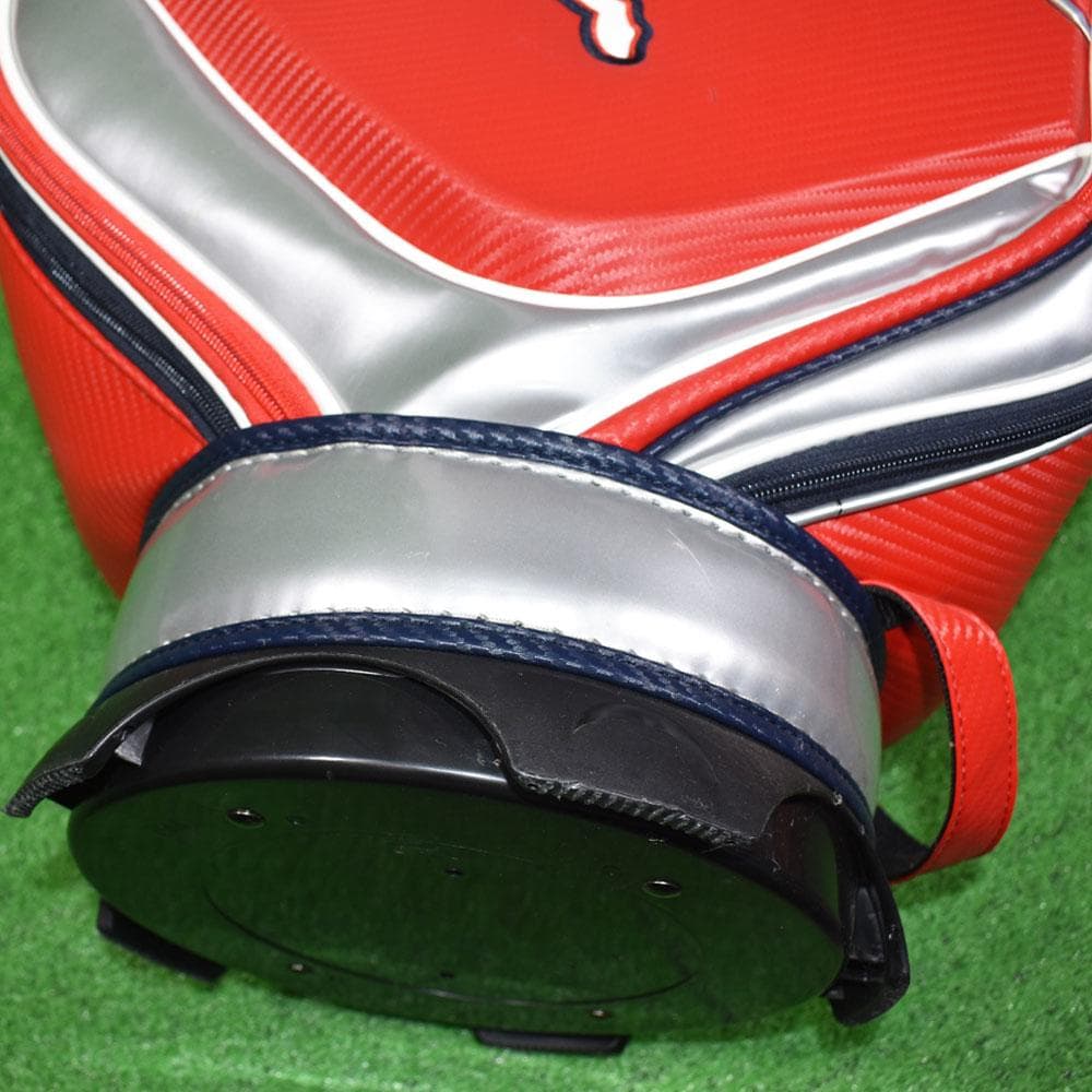 PUMA/プーマ ゴルフ エナメルキャディバッグ９型【レッド】美品！