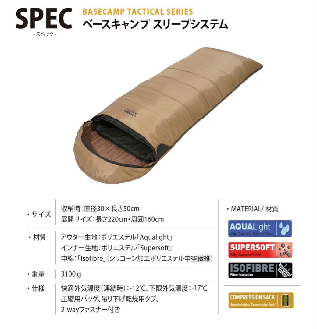 Snugpak ベースキャンプ スリープシステム スクエア ライトジップ