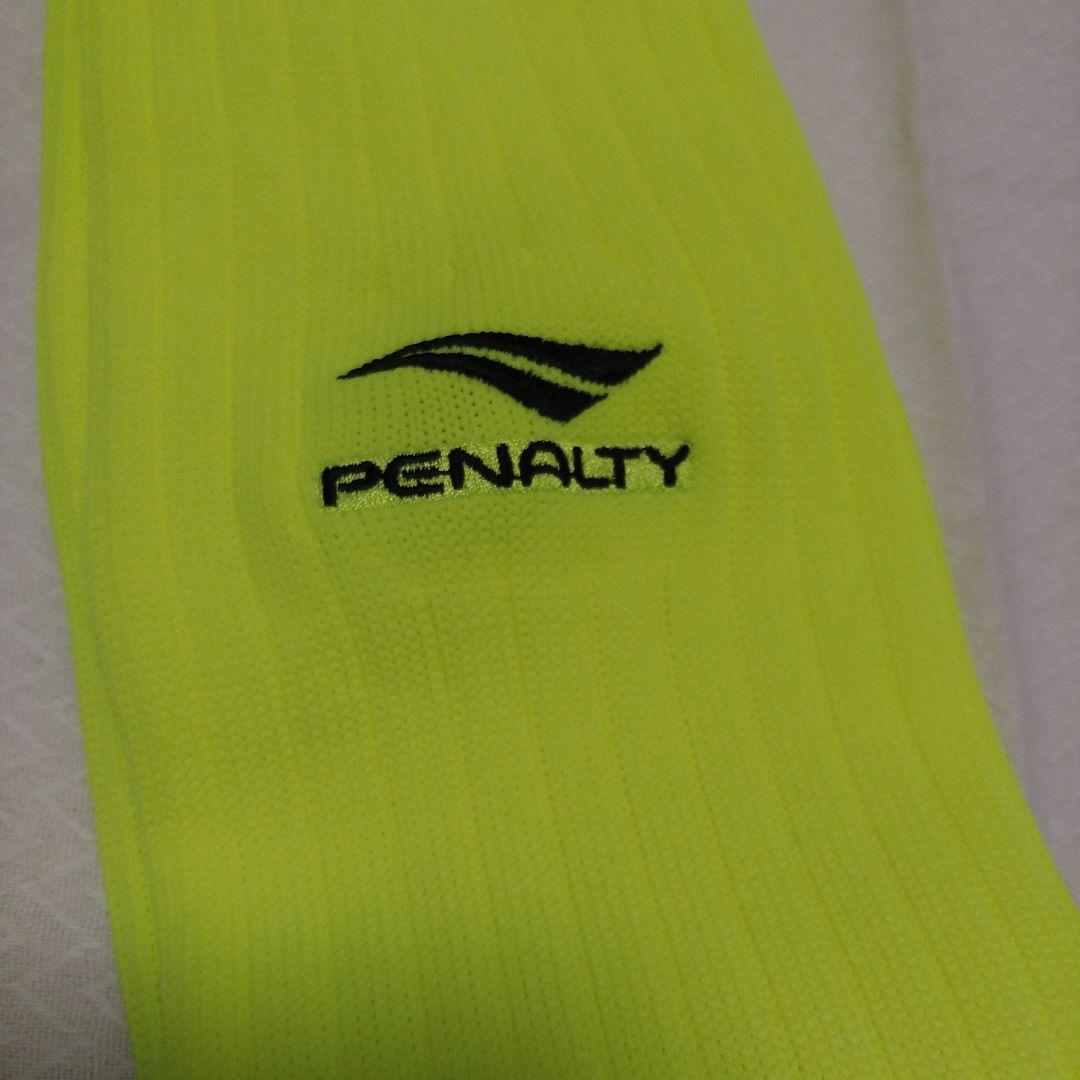 Penalty 蛍光イエロー サッカーソックス　25～27センチ