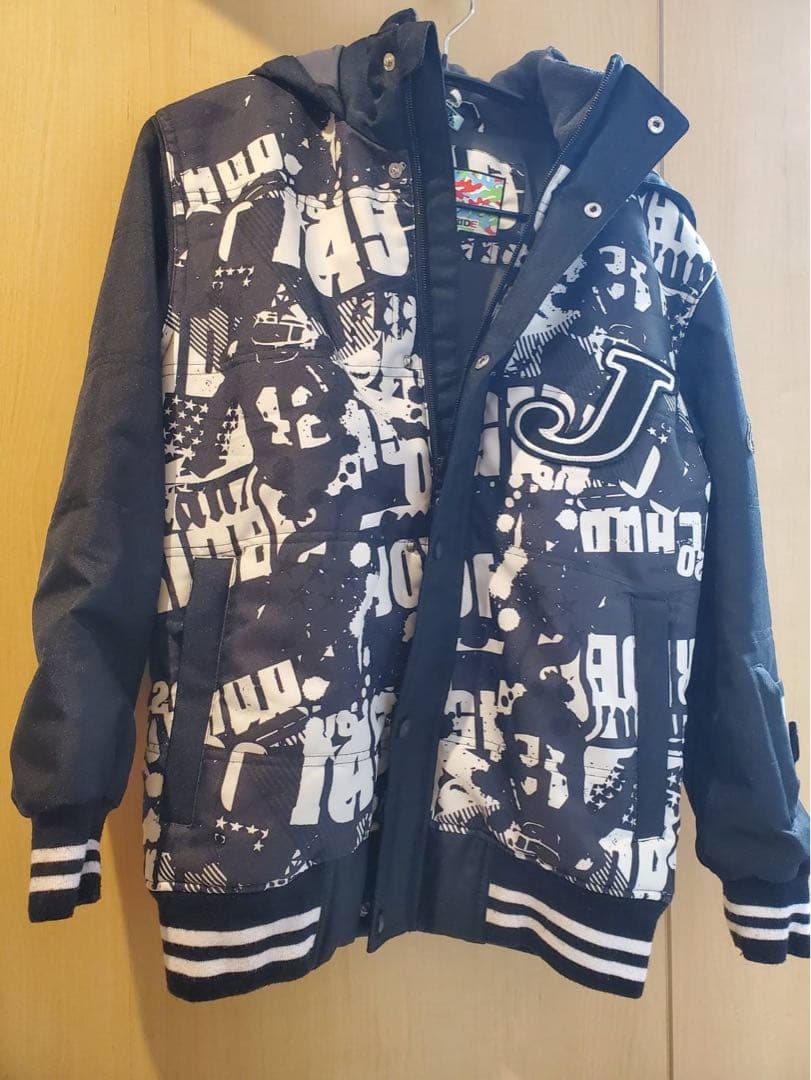子ども用スキーウェアセット 黒白