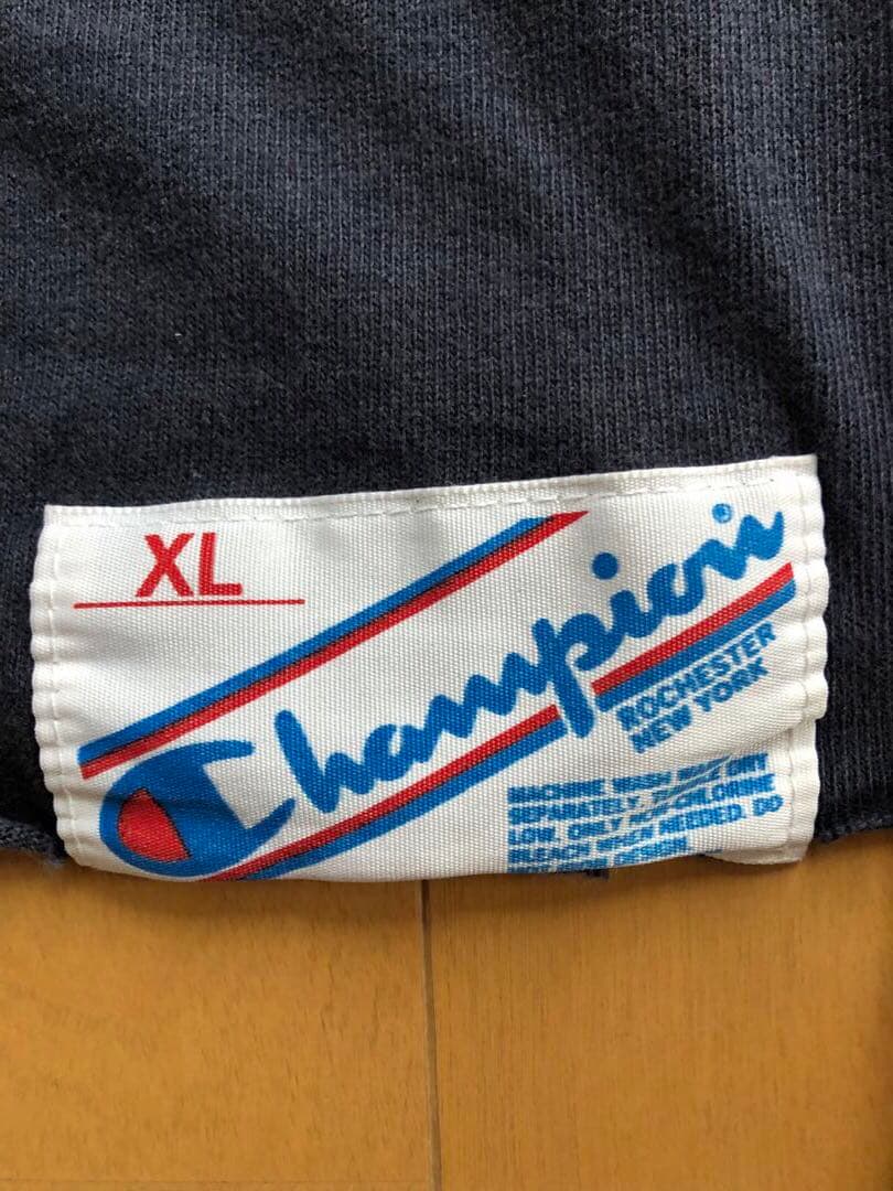 シャツ vintage champion \"navy\"football T-shirt
