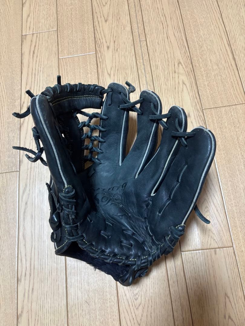 ミズノ 軟式グローブ 黒 右投げ用