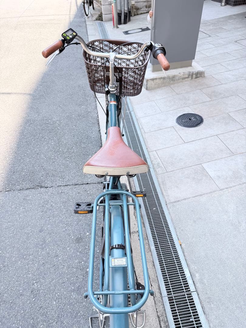 大阪府　ヤマハ　電動アシスト自転車 ブルー 前カゴ付き