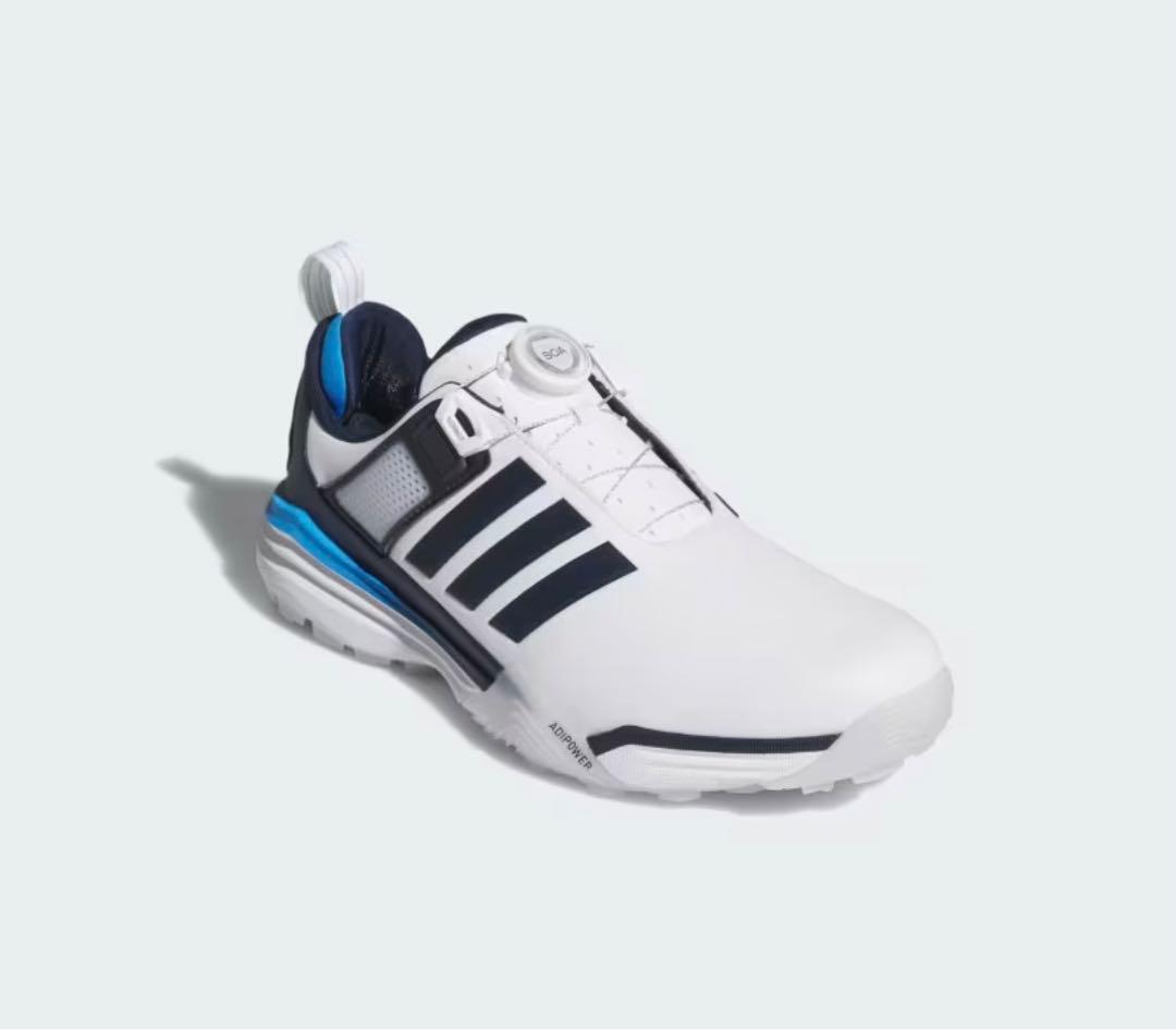 新品NEWアディダスアディパワー26SLボアOOM30スパイクレスブルー26cm