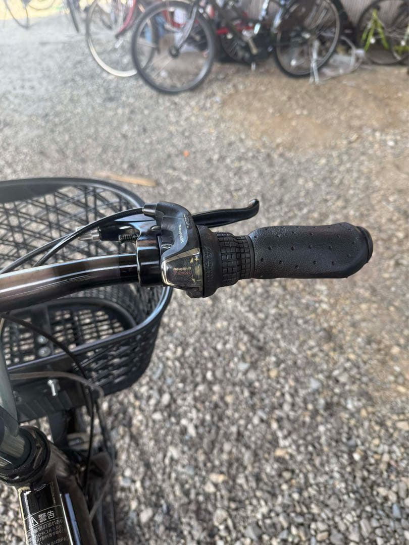 電動アシスト自転車 前カゴ付き 黒