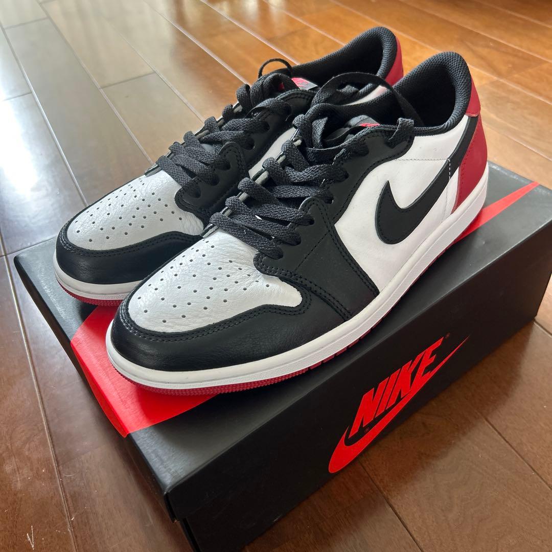 NIKE Air Jordan 1 Low ブラック/ホワイト/レッド29cm