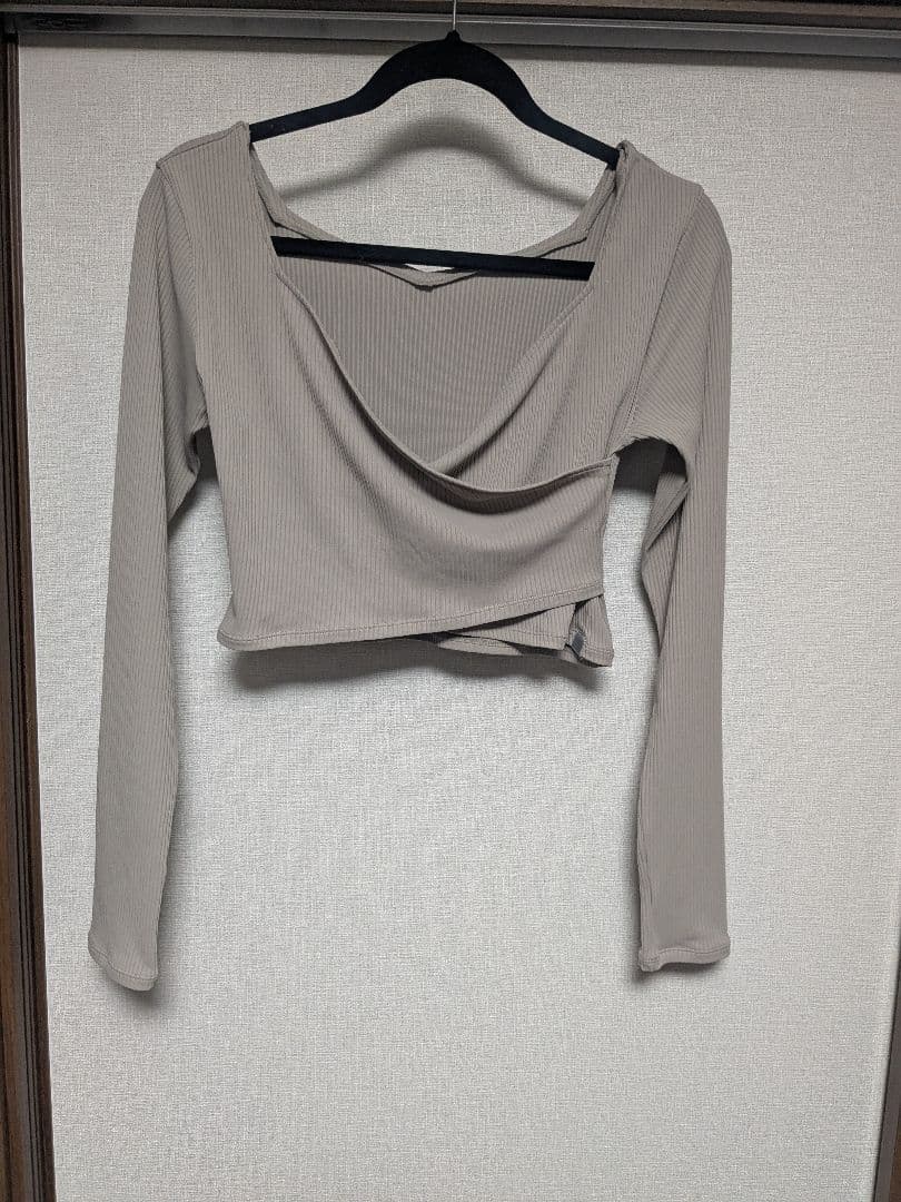 lava sukara リブカシュクールトップス　ライトブラウン ピラティス