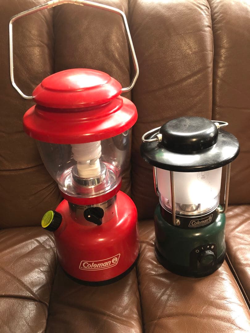 Coleman ランタンセット 赤 緑　2個セット