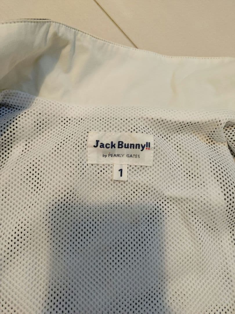 JACK BUNNY レインウェア ホワイト/ネイビー ゴルフ