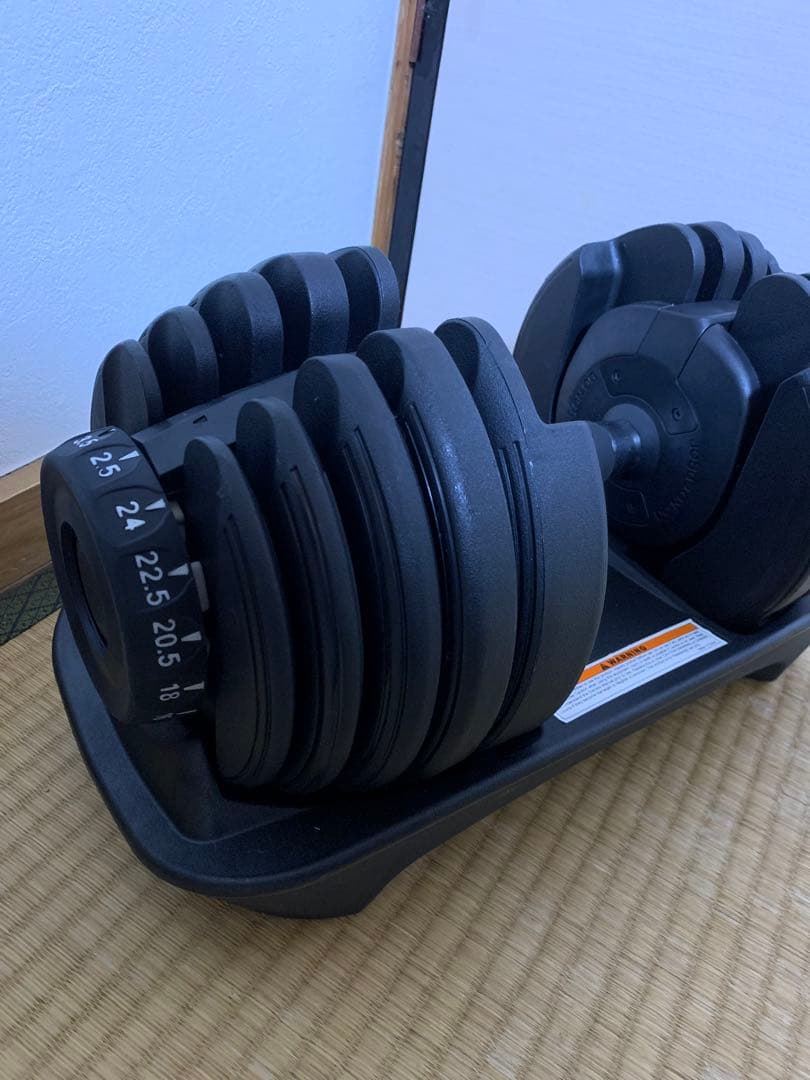 可変式ダンベル 最大24kg ブラック