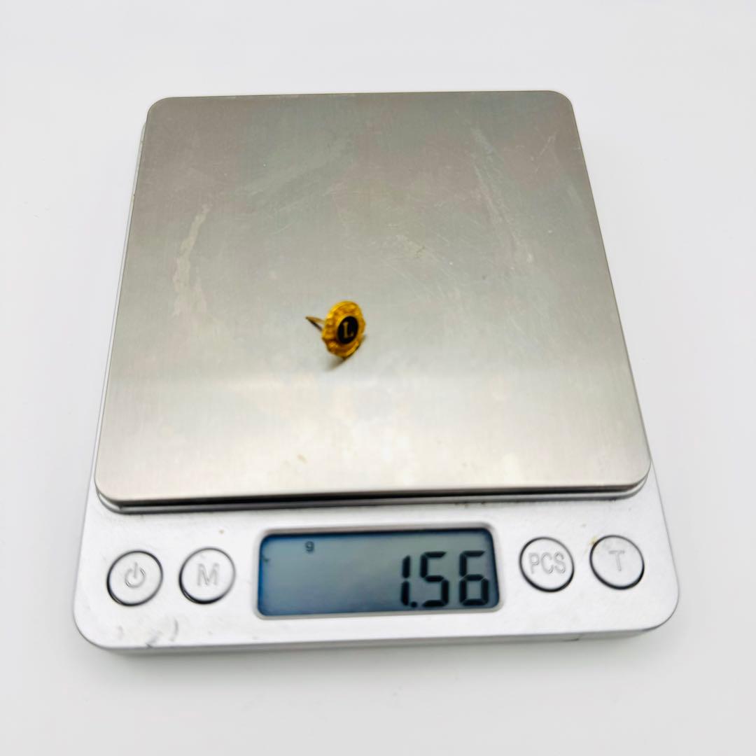 希少 K18 ライオンズクラブ ピンバッジ 襟章 18金 1.56g 金無垢