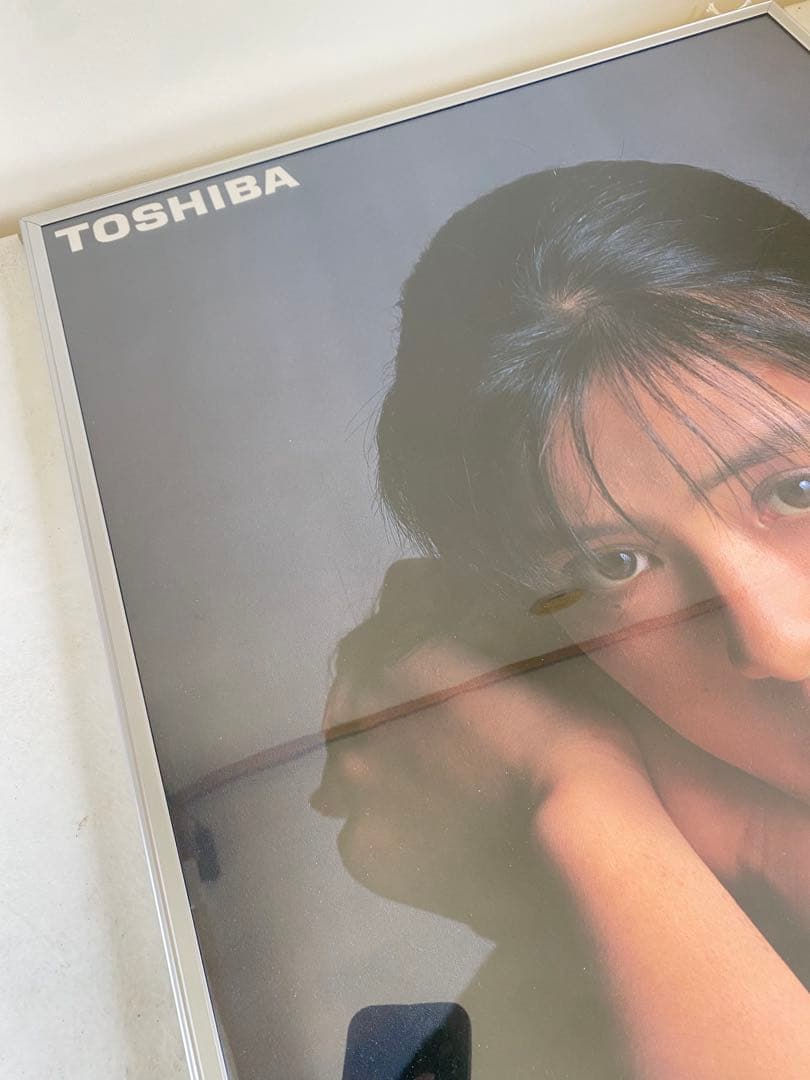 TOSHIBA 薬師丸ひろ子　広告　ポスター　額入り　当時物