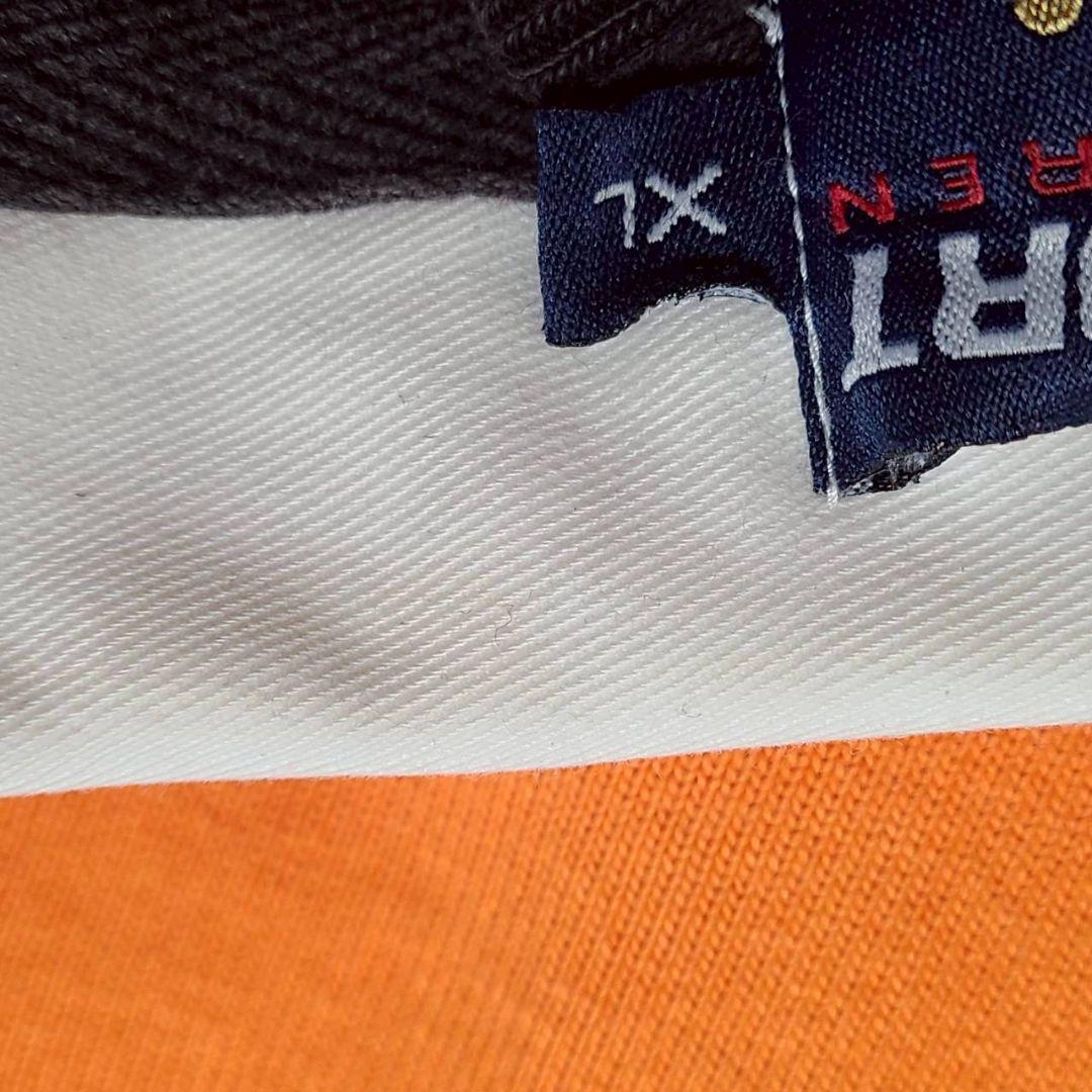 POLO SPORTS ラルフローレン ラガーシャツ 長袖 ロゴ ボーダー XL