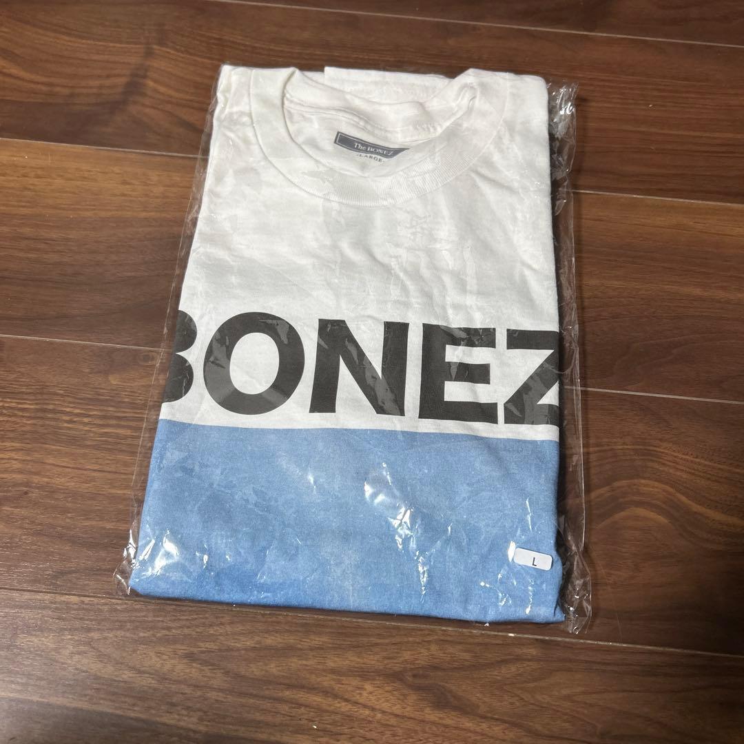 THE BONEZ Tシャツ ホワイト/ブルー L / ボーンズ　新品、未使用
